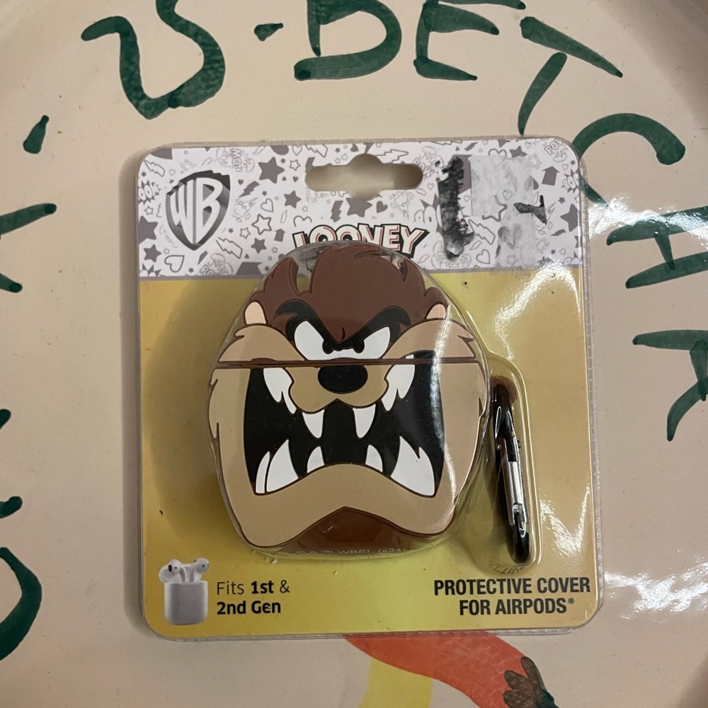 Bioworld Looney Tunes Taz AirPods Case Cover Fits 1st and 2nd Gen